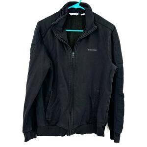 Calvin Klein Size Medium‎ Jacket Black  Zip Up Collared Outerwear